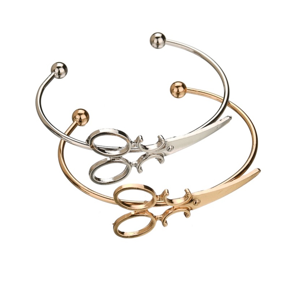 Decorative Scissor Bracelet Bangle Cuff - Picture 2 of 16